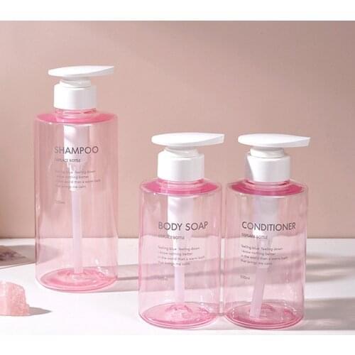 Bathroom Shampoo Bottle Set Press-type Replacement Lotion Shower Gel Filling Bottle Outdoor Travel Tools 300ml/500ml