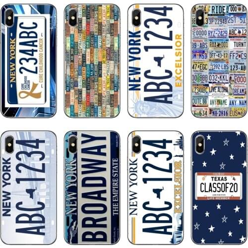 License New York Plate Number Soft Phone Case For Samsung Galaxy A71 A70 A60 A51 A50 A41 A40 A31 A30 A20E A21S A12 A10 A7 A5 A3