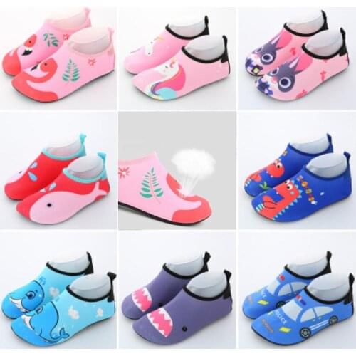 Unisex Barefoot Skin Shoes Boys Girls Water Sport Socks Surf Children ultra-light Beach Shoes Baby Cartoon Soft Socks Slip Shoes