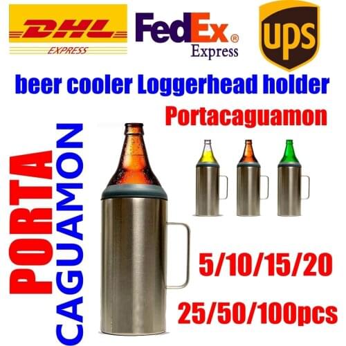 DHL 5/10/20/50/100pcs Portacaguamon 1.2 Lts Porta caguama Cerveza 40oz big tumbler big bottle enfriado premium Loggerhead holder