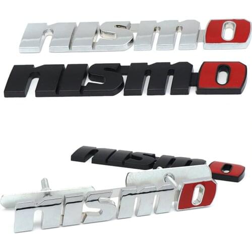 Chrome NISMO Auto Car Stickers Front Grille Badge Emblem Car Styling For Nissan Tiida Teana Skyline Juke X-trail Almera Qashqai