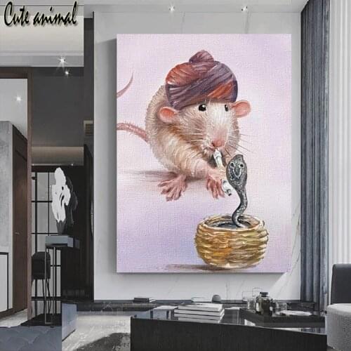 Full Square Round Drill 5d Diy Diamond Painting Mouse and cobra Diamond Embroidery Dog Handmade Mosaic Art Home Decoration