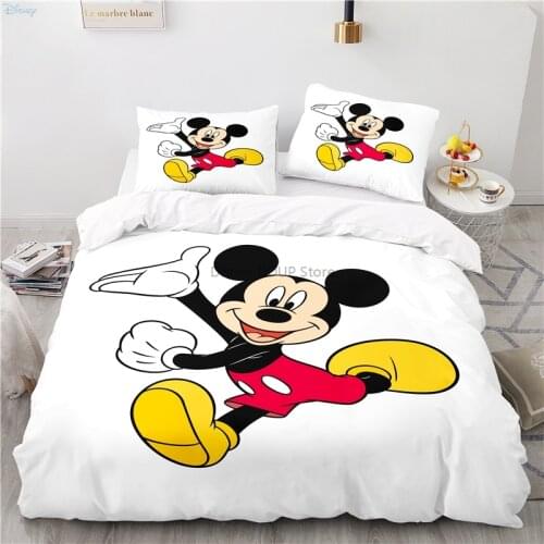 3D Bedding Set Cover Set Mickey Mouse Winnie The Pooh Print Quilt Duvet Cover Single Double Twin Full Queen King Size Bedding