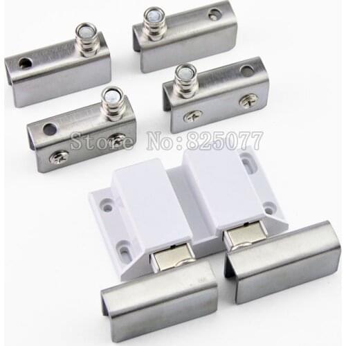 4Sets Stainless Steel Clamp Double Door Set Glass Door Pivot Hinge Set For 5-8mm Thickness Glass JF1274