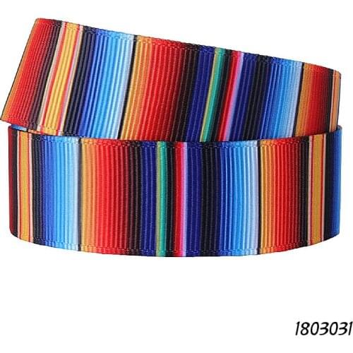FLRA Ribbon (50 yards/lot) Flora Ribbons rainbow gradient stripe printed grosgrain ribbon for gift wrapped