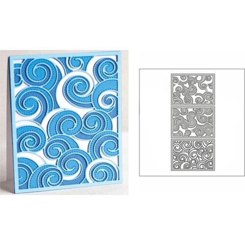New Layered Waves Spray Template 2020 Metal Cutting Dies for DIY Scrapbooking and Card Making Decor Embossing Craft No Stamps