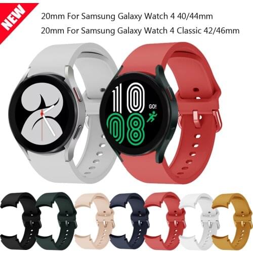 New Silicone Watch Band For Galaxy Watch 4 40mm 44mm Sports Strap For Samsung Watch 4 Classic 46mm 42mm Wrist Bracelet Watchband
