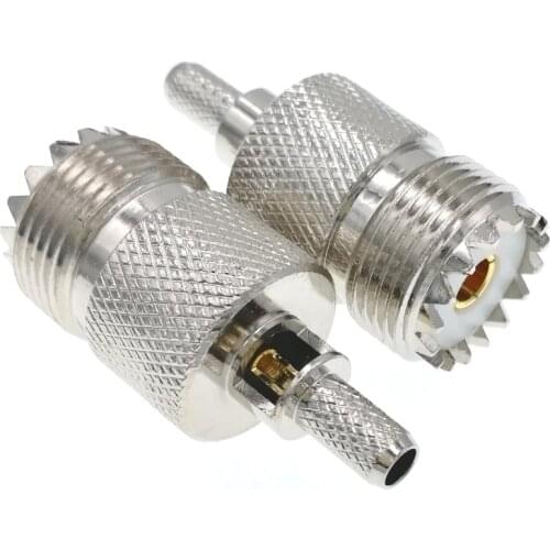 UHF SO239 PL259 Female Crimp RF Connector For RG58 LMR195 RG400 RG142 Cable