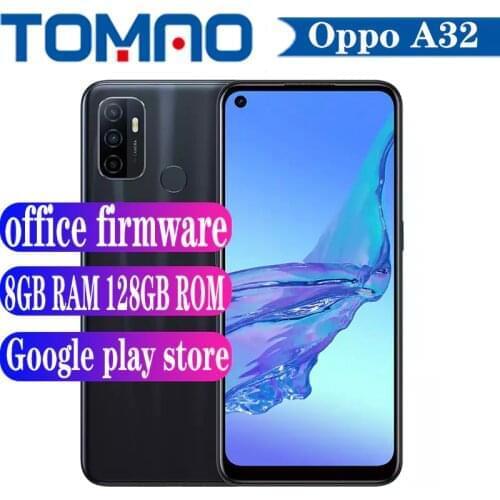 Original Oppo A32 4G SmartPhone 90HZ 4GB 8GB RAM 128GB ROM Android 10.0 6.5inch LCD 1600x720P 5000mAh big battery Google play