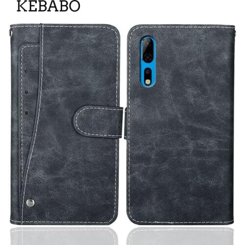 Luxury Wallet Orange Neva jet Case 6.5" Vintage Flip Leather Business Protective Cover For Orange Neva jet Case Card Slots