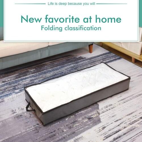 Foldable Under Bed Bags Large Under Bed Storage Boxes Thick Breathable Underbed Clothes Storage Bags Zippered Organizer 45a