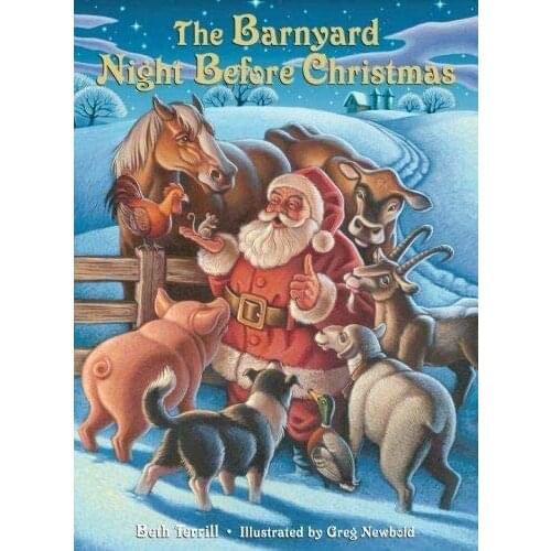 The Barnyard Night Before Christmas Metal Tin Sign Art Holiday Decoration Outdoor & Indoor Sign Wall Decoration Painting