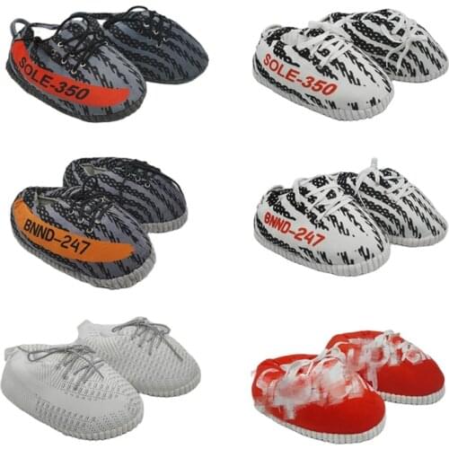 Unisex Big Size 35-44 Snug Sneakers Women House Floor Slippers Women/Men Winter Warm Home Slippers Ladies Slides One Size Shoes