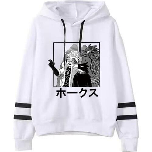 Anime My Hero Academia Hawks Hoodies Loose Sweatshirt Male And Female