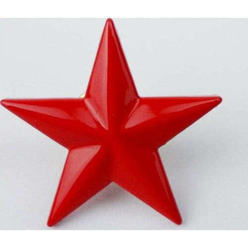 UNKNOW ARMY MILITARY RED STAR PIN BADGE INSIGNIA STAR BROOCH-L0078 Military Store