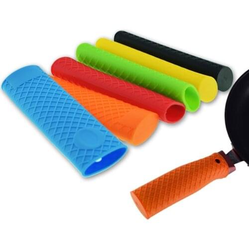 Thickened silicone pot handle cover heat insulation cover handle anti-scald non-slip soft pot cover high temperature resistance