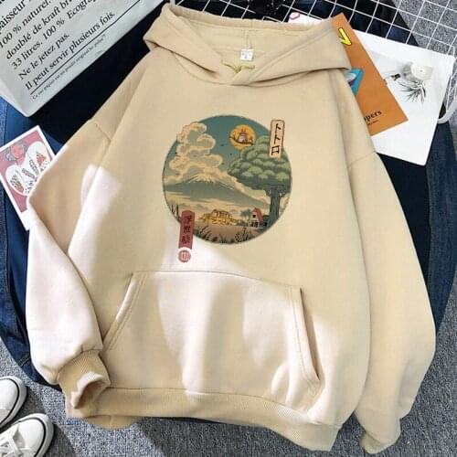 Totoro Studio Ghibli Kawaii Funny Cartoon Hoodies Women Ullzang Cute Anime Graphic Sweatshirt Spirited Away Tops Hoody Female