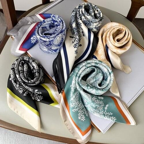KOI LEAPING New fashion scarf for ladies cashew flowers printing scarf shawl decorative headscarf professional shawl gift