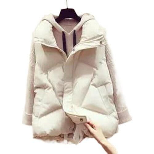 New Stand Collar Women Winter Vests 2021 New Short Vest Cotton Padded Jacket Sleeveless Female Winter Waistcoat Vest plus size