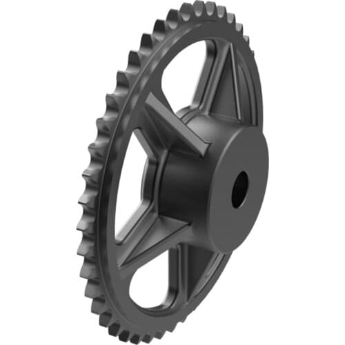 08B Simplex 45 Teeth Cast Iron Material Prebore Hub Type Sprocket with Inner Bore 20mm