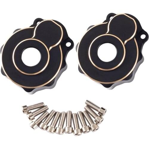 2Pcs Brass Outer Portal Drive Housing Cover for Traxxas TRX4 TRX-4 TRX-6 1/10 RC Crawler Car Upgrade Parts