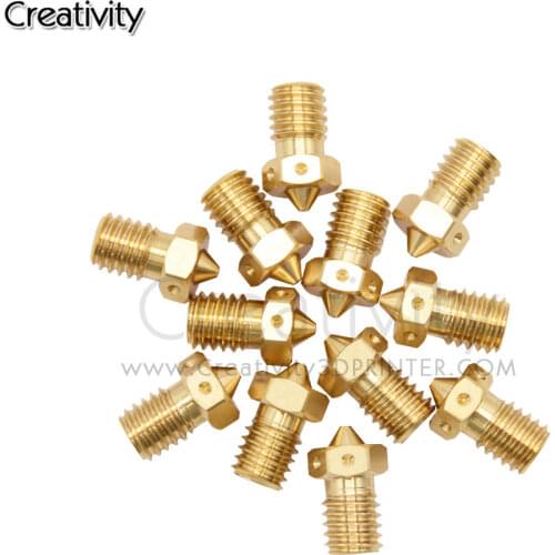 Creativity 4PC 0.4mm Top quality V6 Nozzles for 3D printers hotend 3D printer nozzle for E3D Nozzles hotend titan extruder