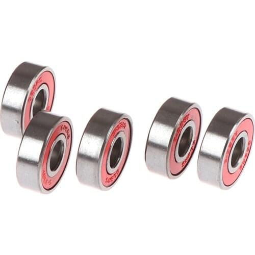 5Pcs 8x22x7mm Red ABEC-5 608-RS Skateboard Roller Sealed Ball Bearings