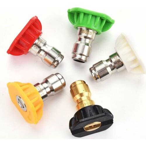 5Pcs Nozzle Tips 1/4'' Quick Connect High Pressure Power Washer Spray Nozzle Kit