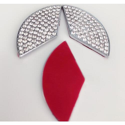 Car Steering Wheel Emblem Decoration Diameter 45/50mm Diamond Auto Logo Sticker Automotive Interior Accessories For Mercede Benz