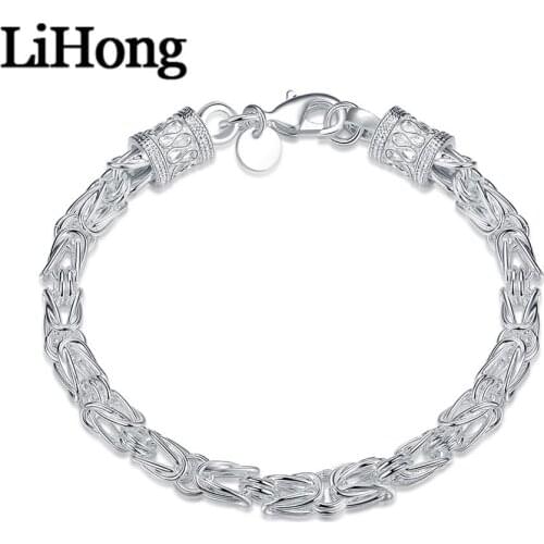 New Style 925 Sterling Silver Lobster Clasp Bracelet For Women And Men Fashion Wedding Engagement Jewelry