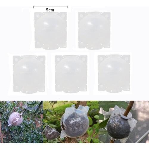 5pcs 5cm Plant Tree Rooting Ball Root Box Plastic Case Transparent Flower Grafting Rooter Growing High-pressure Breeding M20