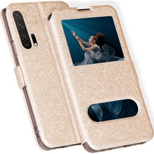 Open Window Shell For Huawei Honor 20 pro Case Honor20pro flip PU Leather phone cases for Huawei Honor20 pro 20pro back cover