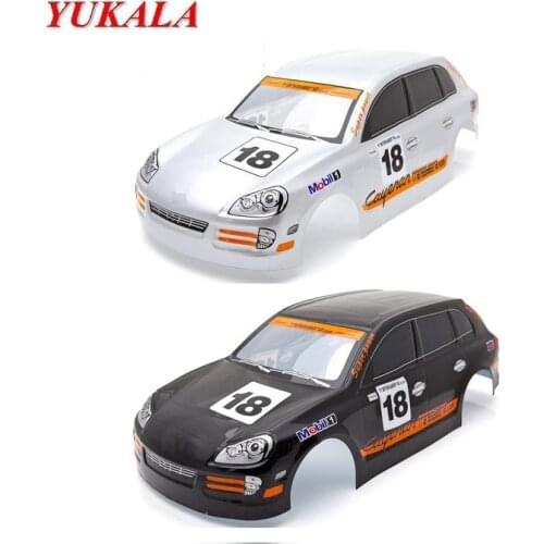YUKALA rc car parts shell body 1/10 Radio Control Car Body Shell Silver/black