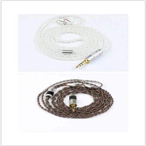 Diy earphone cable silver plated wire mmcx/0.78mm/IE80/A2DC/IM50