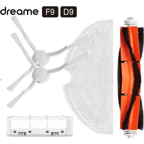 Dreame F9 D9 Robot Vacuum Cleaner Accessories Parts Pack Kits Original Side Roller HEPA Filter Main Brush Mop Cloths Brush Cover
