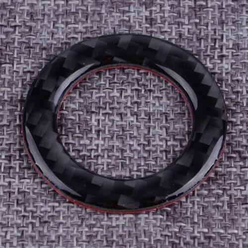 DWCX Carbon Fiber Interior Ignition Push Button Ring Cover Engine Start Stop Decor Trim Fit for Infiniti Q50 2014-2017 2018