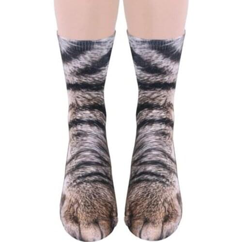 Cotton Leopard Tiger Cotton Socks For Women Funny Animal Kawaii Socks Harajuku Cute Casual Fashion High Ankle Socks Men Female