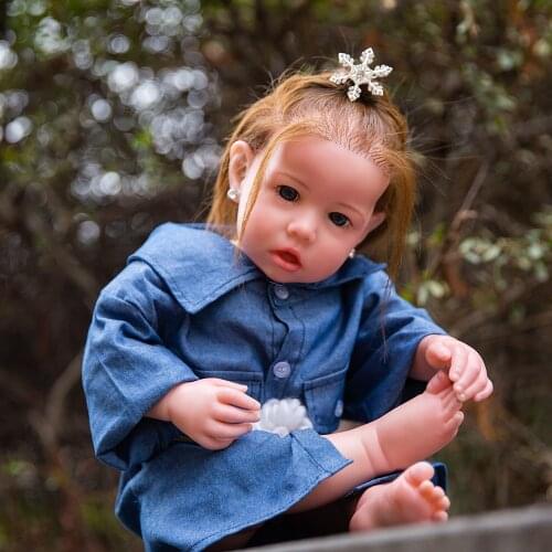 Hoomai Cute doll 20" Lifelike Reborn Baby Doll Soft Silicone Vinyl Dolls Toy For Child Birthday Reborn Baby Doll