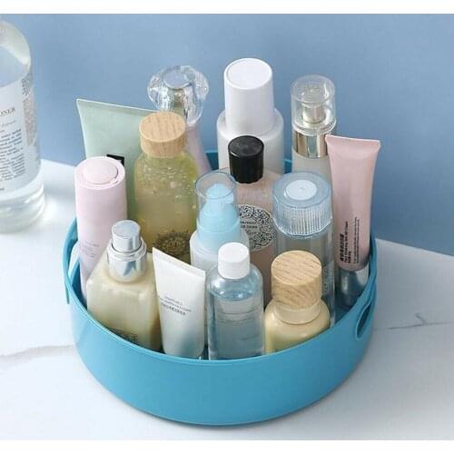 Non-slip Rotating Storage Tray Fruit Snack Dried Storage Plate Multifunctional Plastic Desktop Organizer For Kitchen Organizer