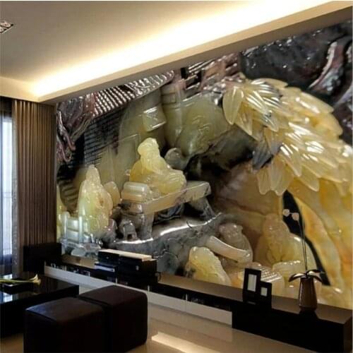 Beibehang Wallpaper custom wallpaper mural chess chess painting study jade carving living room bedroom TV background wall