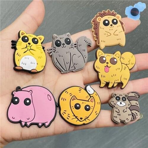 Wholesale 50pcs PVC Hippo Mix Animals Garden Shoes Accessories Children Shoe Decorations Fit Croc Jibz Charm Backpack