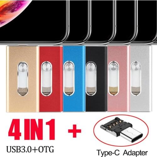 OTG USB Flash Drive 8G 16G 32G 64G 128G For iPhone X/8/7 Plus/7/6s Plus/6s/5/5s/SE & ipad iFlash Drive Memory Stick Pendrive 3.0
