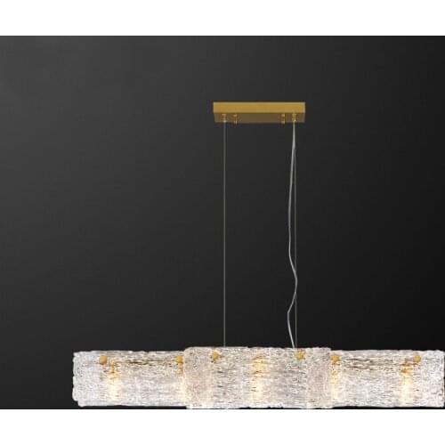 Light luxury restaurant chandelier postmodern minimalist study Nordic personality creative bar counter long glass lamp