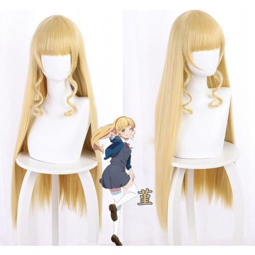 Love Live Sumire Heanna Cosplay Wig Love Live!Super Star!!Liella! Cosplay Long Yellow Wigs with Bangs Synthetic Hair Halloween