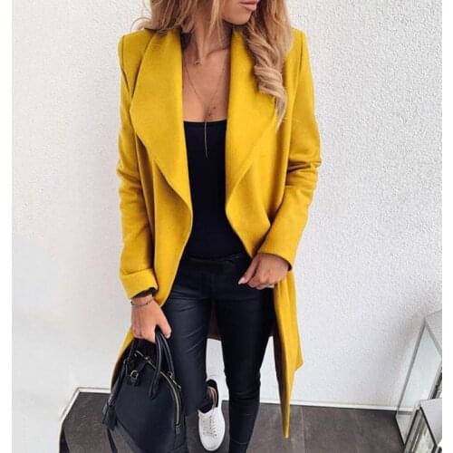 Camel Elegant Temperament Coat Womens Autumn and Winter New Fashion Lace Lapel Retro Thin Section Long Coat Oversized Slim Top