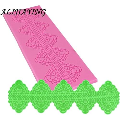 1Pcs Flower Cake Silicone lace Mat Sugarcraft Fondant Cake Decorating Tools Kitchen Baking Silicone Lace Molds D0249