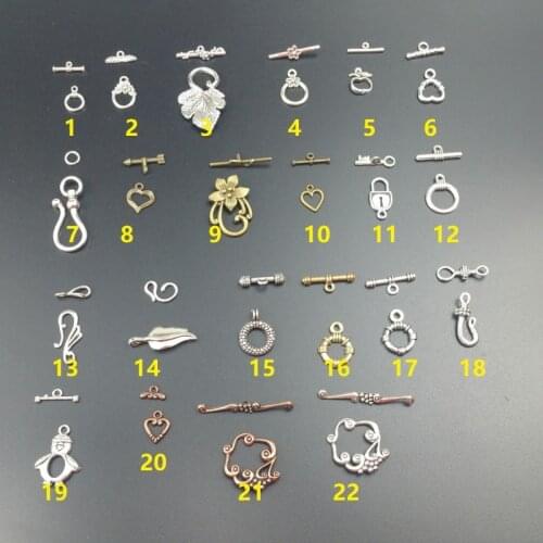 10sets/lot Fashion Jewelry Findings,charm,pendant,Alloy Antique gold OT Bracelet clasp