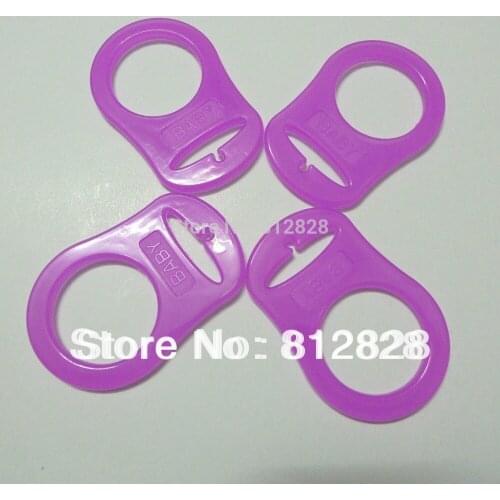 30pcs Fushia MAM Rings Silicone Pacifier Clips Adapter CPSIA Compliant