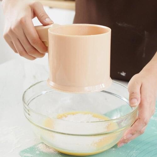 350ml Simple flour sifter powdered sugar sieve manual cup sieve fine sieve shaker with bottom baking tool
