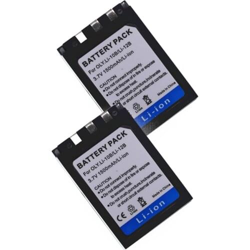 2X Battery Li-10B Li-12B for Olympus c-770 c-765 c-7000 C-50 C-60 Ultra Zoom